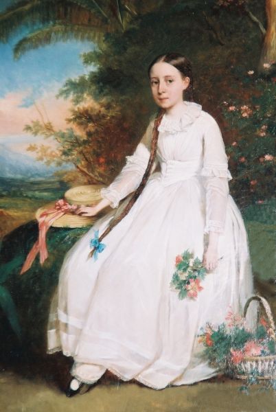 Emma jeune dans l'Habitation de La Réunion