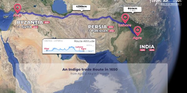 Een Indigo Handelsroute in 1650