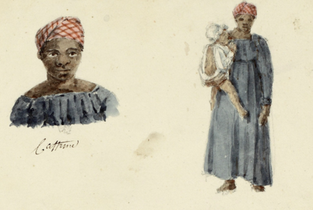 Jean-Baptiste DUMAS, deel van de watercolor, Archives départementales de La Réunion, 